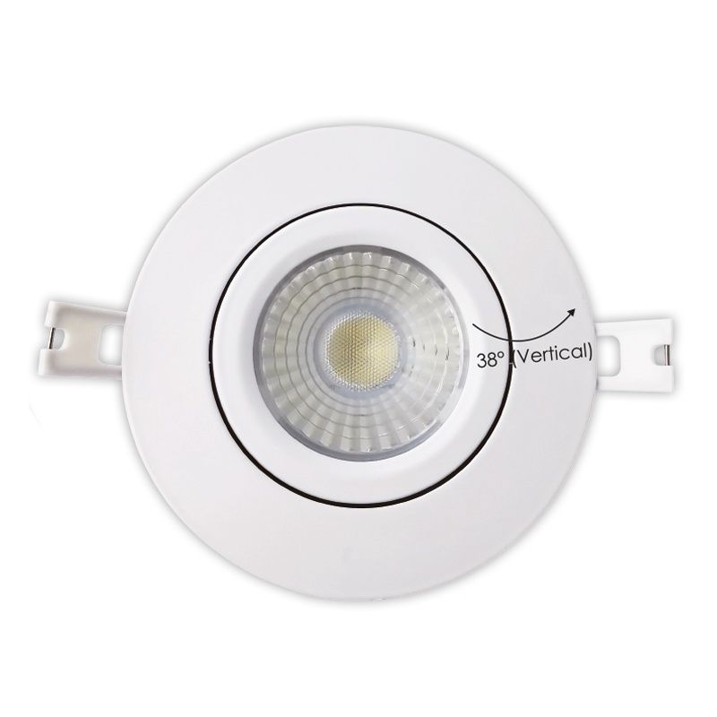 VOTATEC 4&quot; SLIM GIMBAL DOWNLIGHT DIMMABLE 10W 750LM WHITE 5CCT