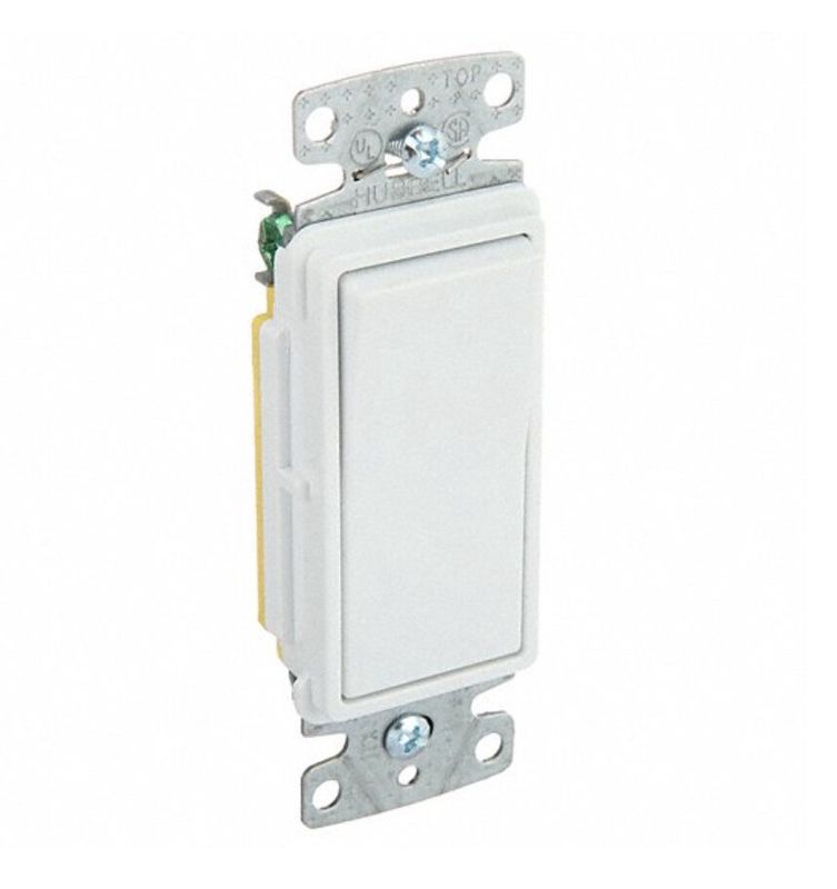 RSD415W 4 WAY DECORATIVE ROCKER SWITCH 15A 120/277V SELF-GRD WHITE 1PC