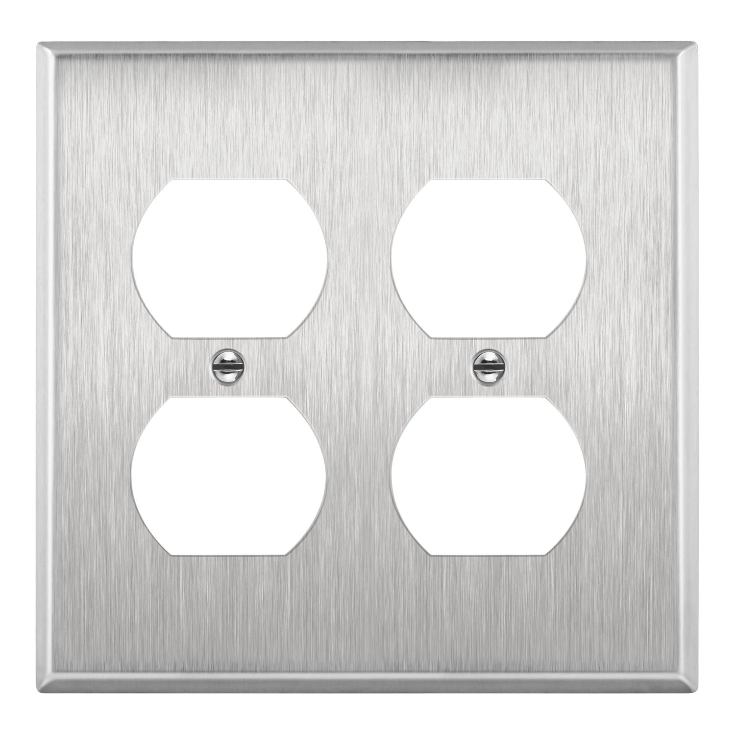 METAL COVER PLATE FOR 4X4 BOX/2 DUPLEX