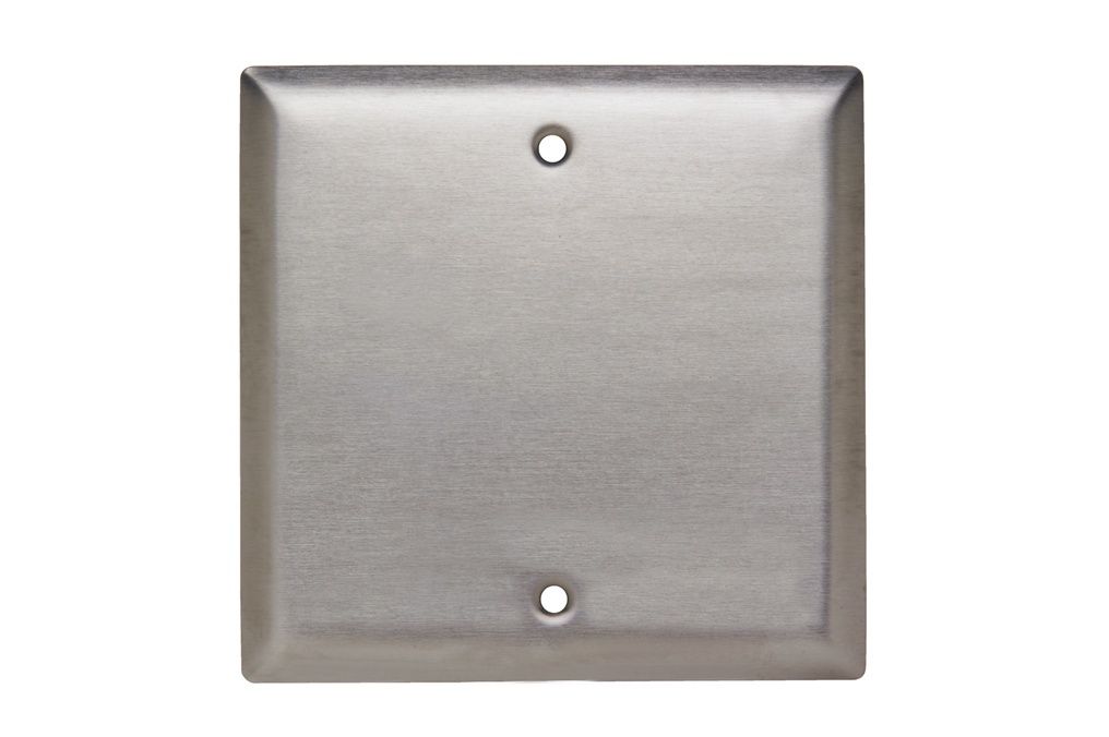 METAL COVER PLATE FOR 4X4 BOX/BLANK