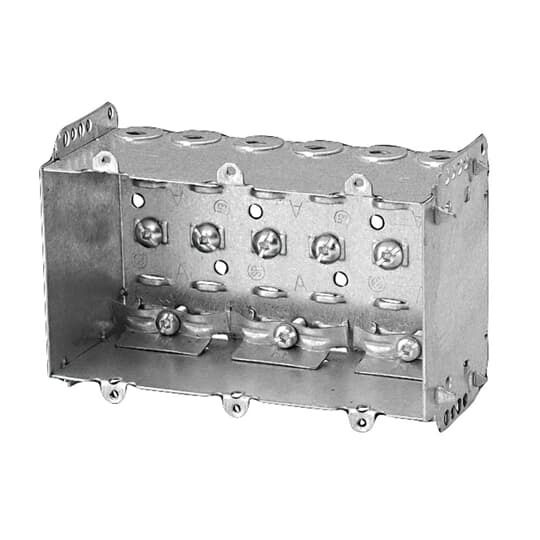 Three Metal Gang Box 3&#39;&#39;x 5 1/2&#39;&#39;x 2 1/2&#39;&#39;, 37.5 Cu. Inch