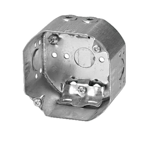 Octagon Box With Clamp 4&#39;&#39;x 4&#39;&#39;x 2 1/8&#39;&#39;, 15 Cu. Inch