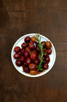 Marinated Black Olives (Garlic &amp; Herbs)