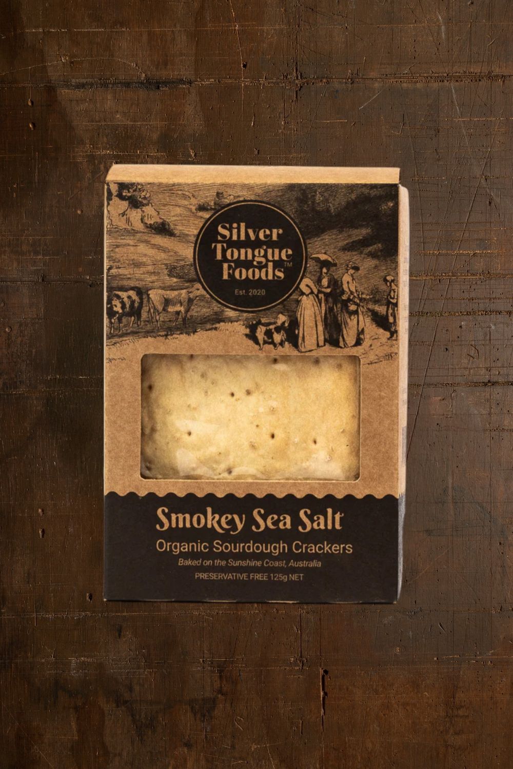 Silver Tongue Sourdough Crackers Smoked Sea Salt