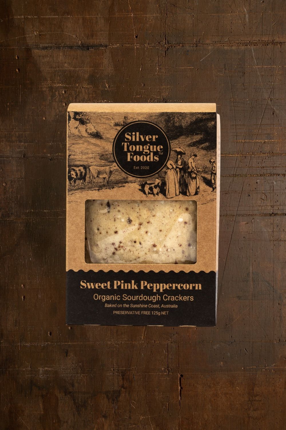 Silver Tongue Sourdough Crackers Pink Peppercorn