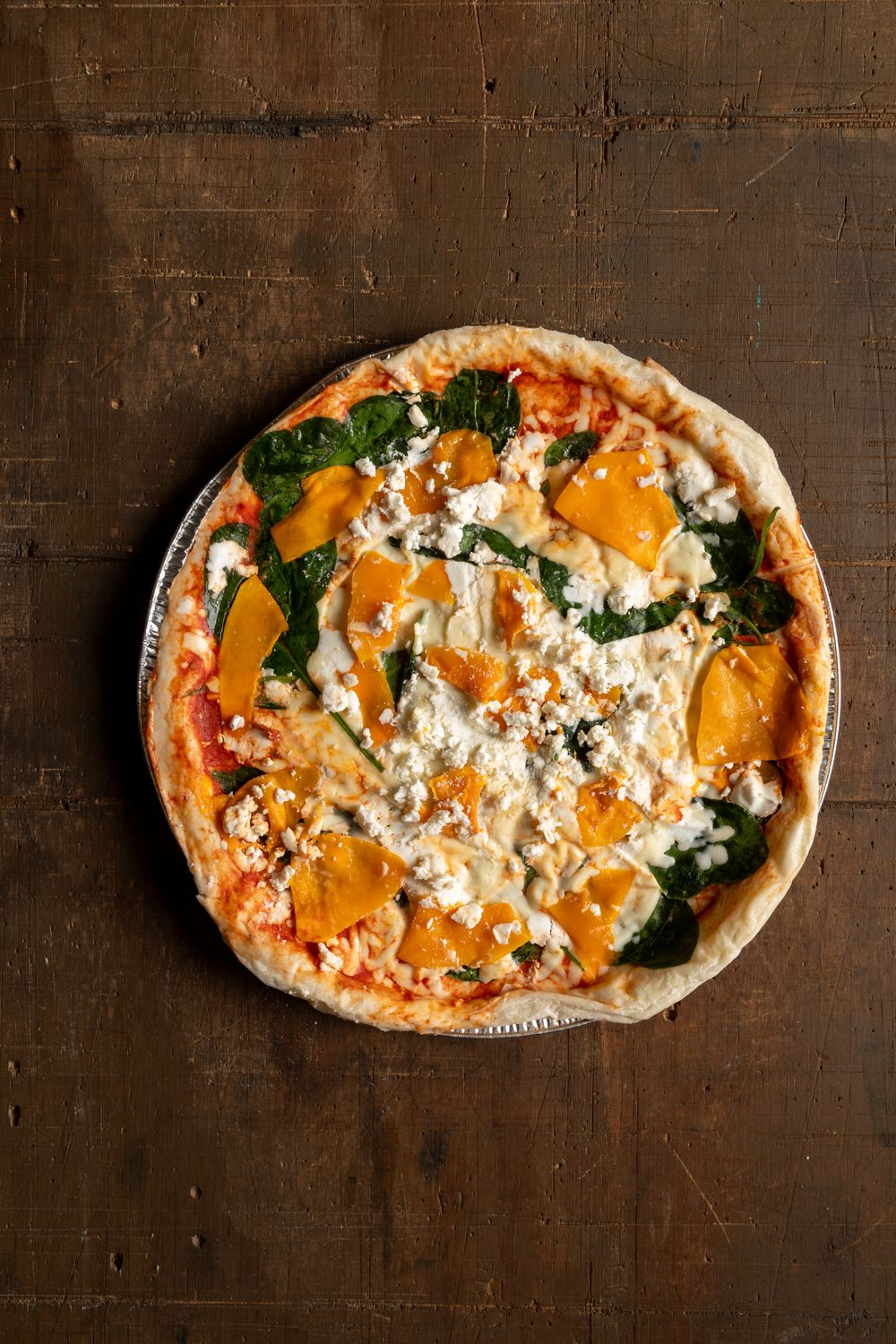 Pumpkin Spinach &amp; Fetta Pizza
