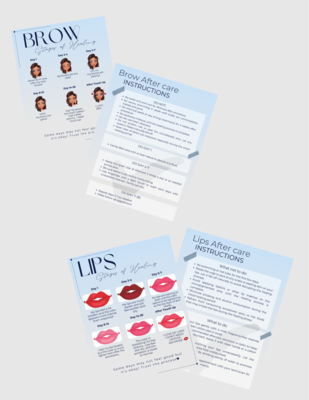 Lips and Brows after care card - ENGLISH VERSION