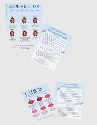Lips and Brows after care card - PORTUGUESE VERSION