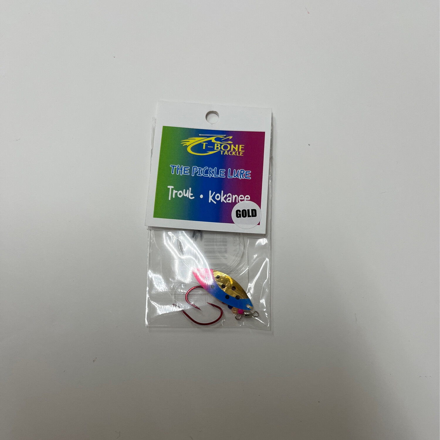 TBone Gold/Pink/Blue Pickle Lure