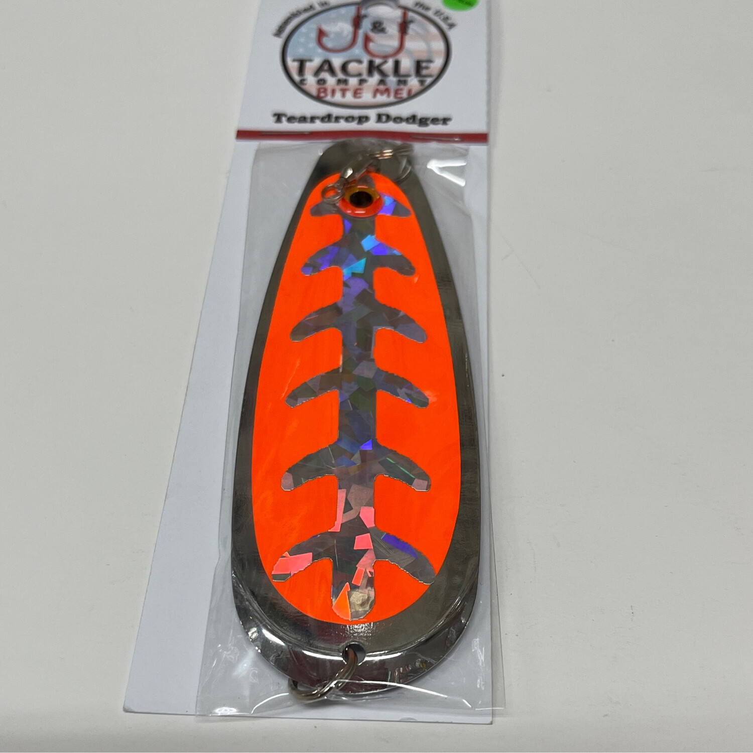 Neon Orange Wsilver Glass Backbone #37