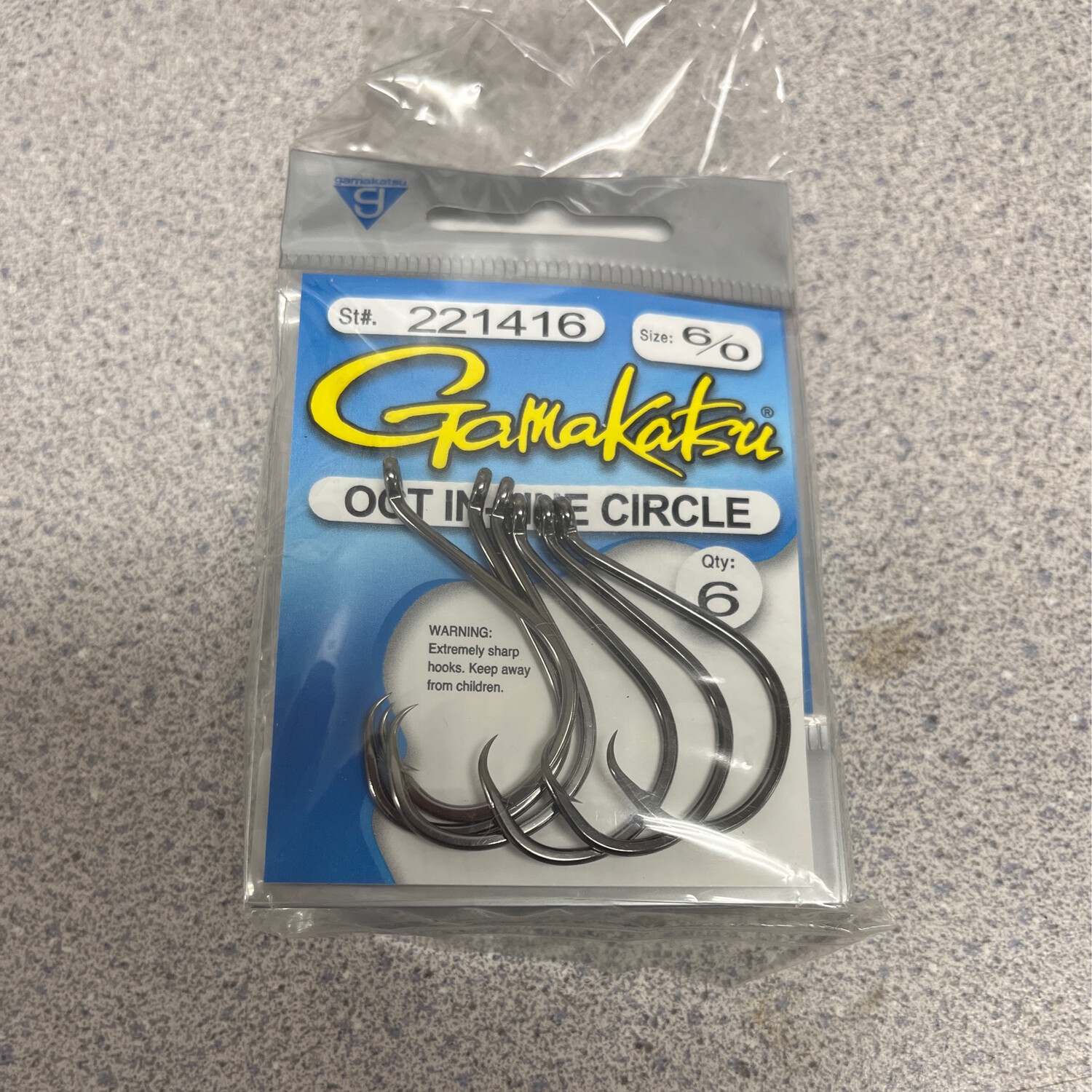 GAMAKATSU 6/0 CIRCLE HOOKS 231416