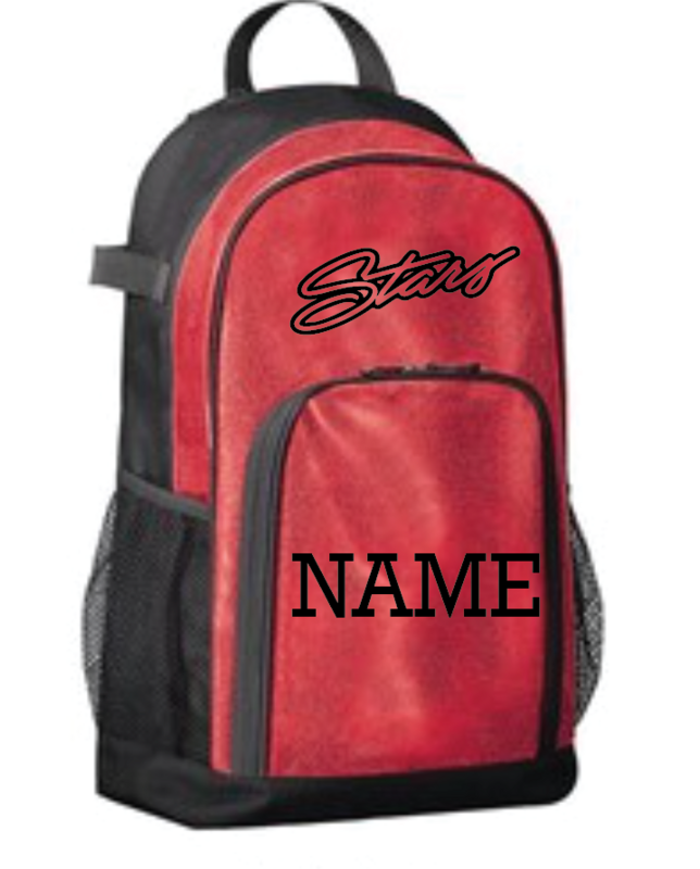 Sparkly Red Stars Backpack