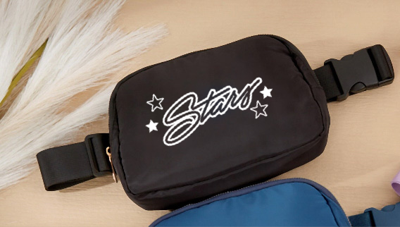 Black w/ white Belt Bag