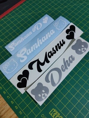 Sticker Nama Custom