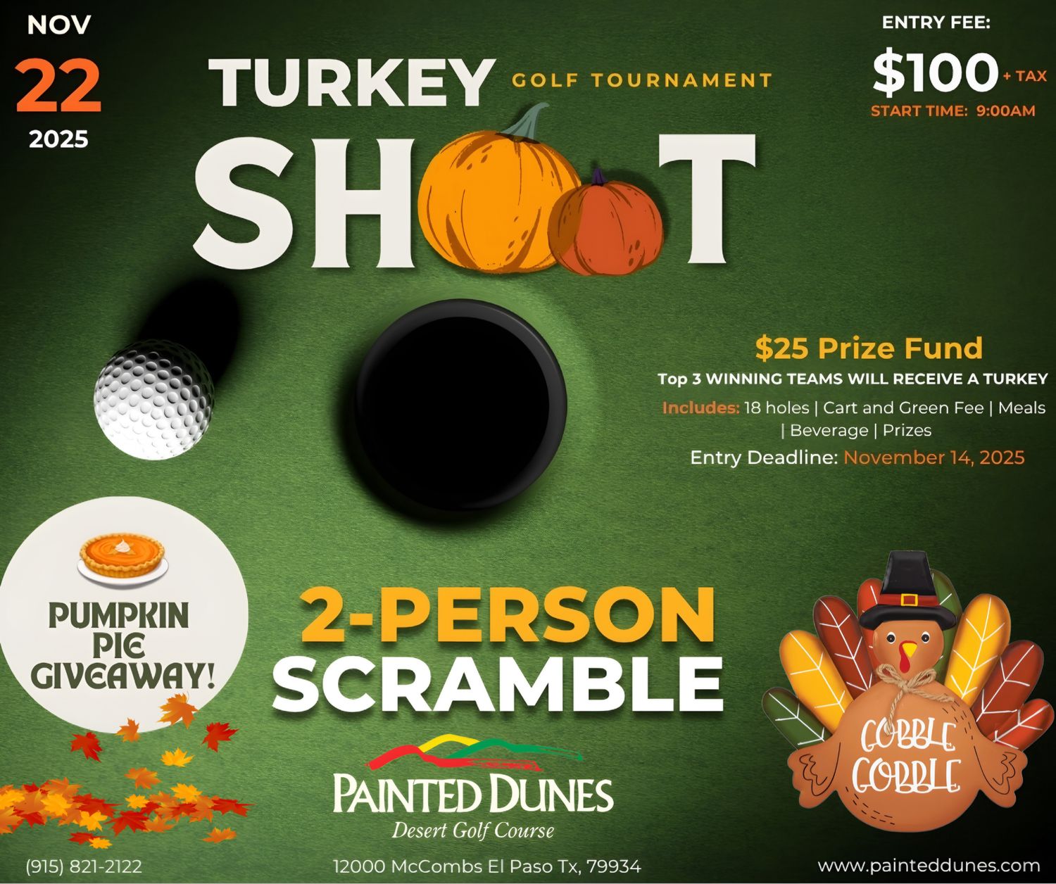 Turkey Shoot 2025: Two-Person Golf Scramble 🦃