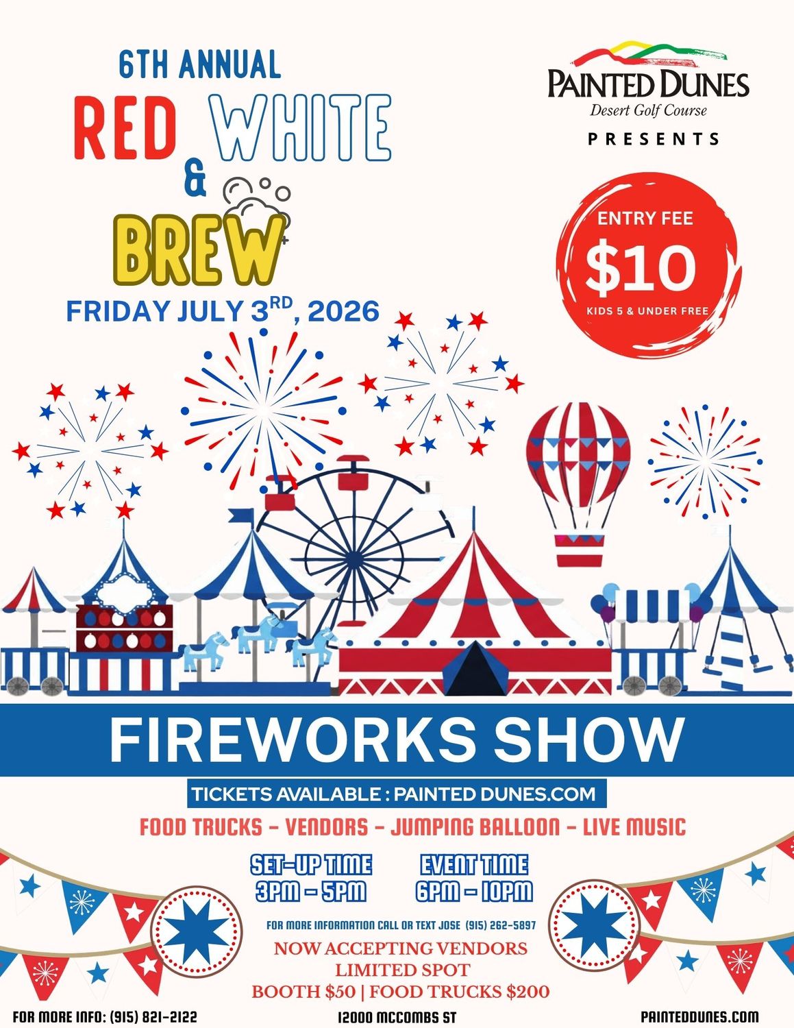 RED WHITE AND BREW (Vendors Only) 🛒 July 3rd