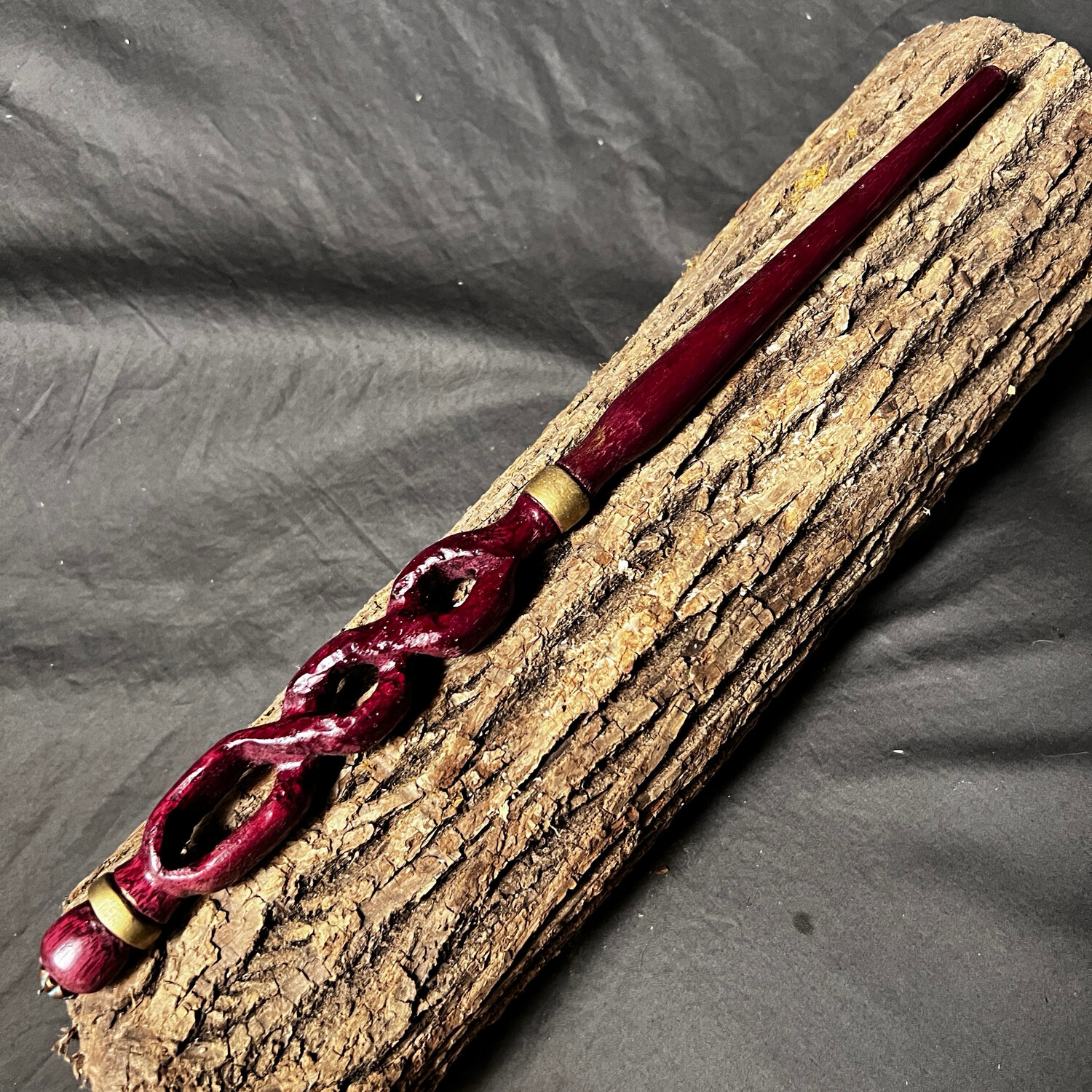 Purpleheart knot wand