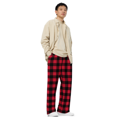 All-over print unisex wide-leg pants