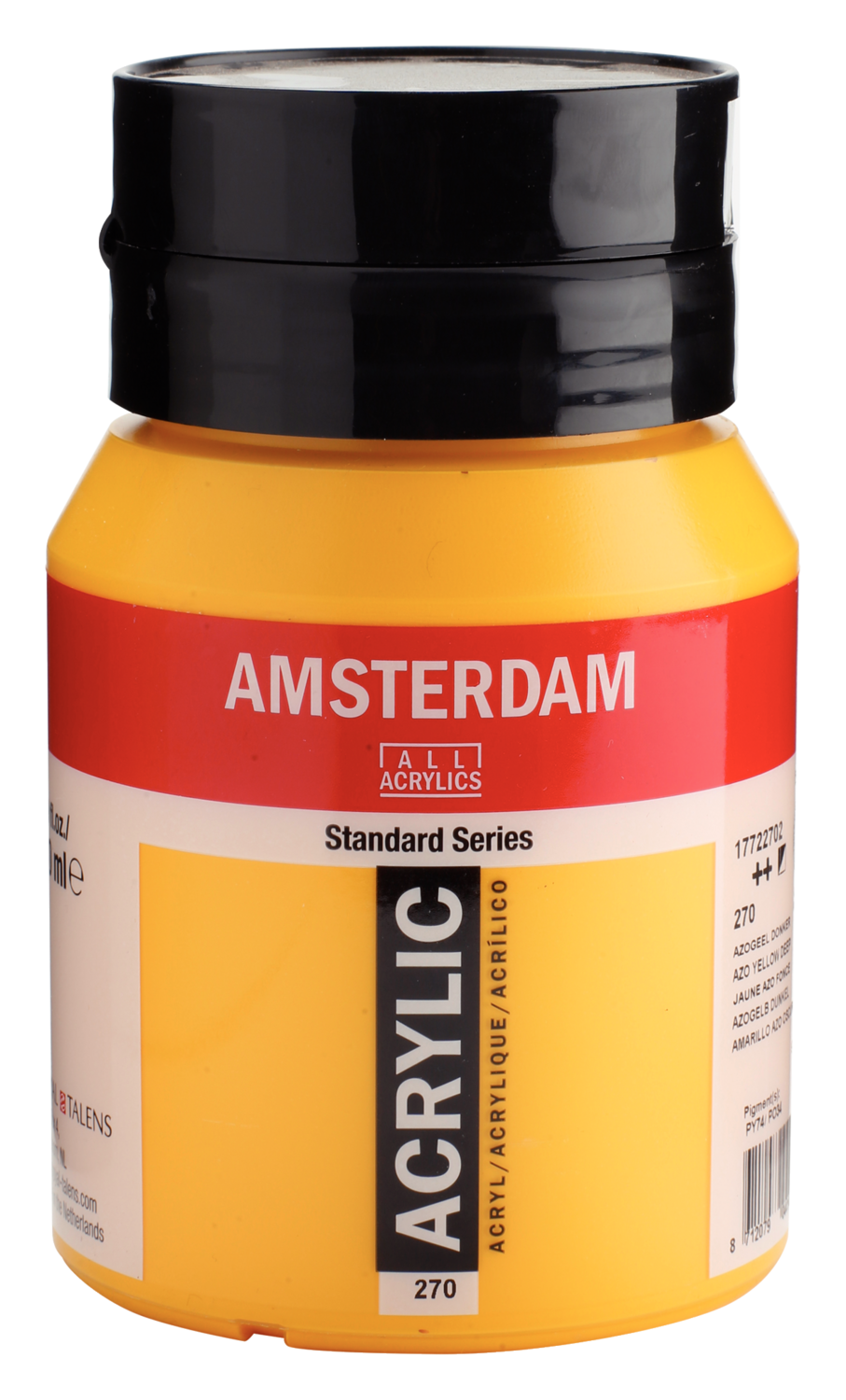 Amsterdam Standard Series Acrylverf Pot 500 ml Azogeel Donker 270