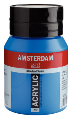 Amsterdam Standard Series Acrylverf Pot 500 ml Primaircyaan 572