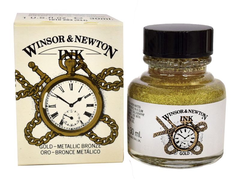 Tekeninkt Winsor &amp; Newton - Gold metallic bronze, 30 ml