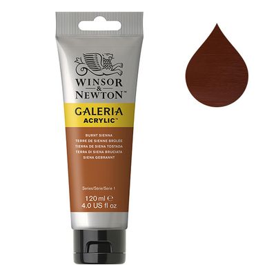 Galeria Acrylverf van Winsor &amp; Newton, 120 ml, Burnt sienna (074)