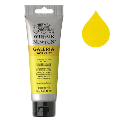 Galeria Acrylverf van Winsor &amp; Newton, 120 ml, Cadmium yellow pale hue (114)