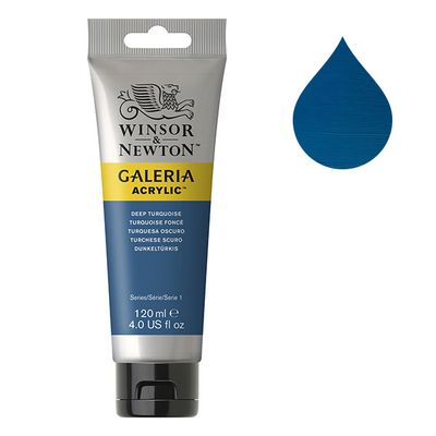 Galeria Acrylverf van Winsor &amp; Newton, 120 ml, Deep turquoise (232)