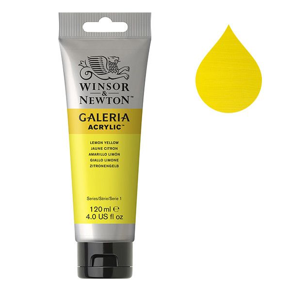 Galeria Acrylverf van Winsor &amp; Newton, 120 ml, Lemon yellow (346)