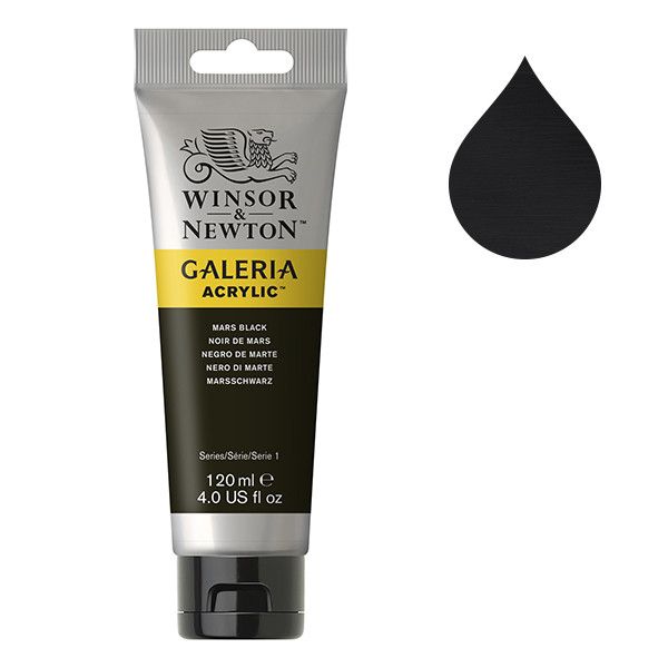 Galeria Acrylverf van Winsor &amp; Newton, 120 ml, Mars black (386)