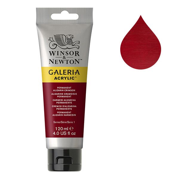 Galeria Acrylverf van Winsor &amp; Newton, 120 ml, Permanent alizarin crimson (466)