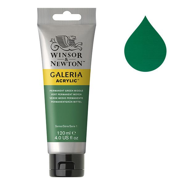 Galeria Acrylverf van Winsor &amp; Newton, 120 ml, Permanent green deep (482)