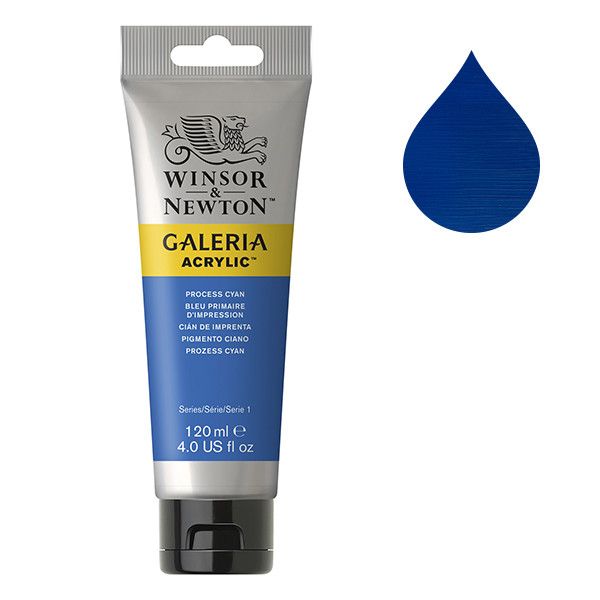 Galeria Acrylverf van Winsor &amp; Newton, 120 ml, Process cyan (535)
