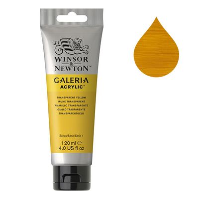 Galeria Acrylverf van Winsor &amp; Newton, 120 ml, Transparent yellow (653)