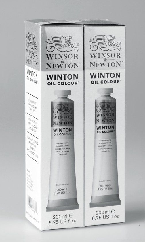 Winton Olieverf van Winsor &amp; Newton, 200 ml, Titanium white twinpack (644)