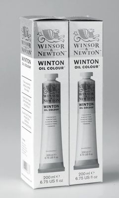 Winton Olieverf van Winsor &amp; Newton, 200 ml, Titanium white twinpack (644)