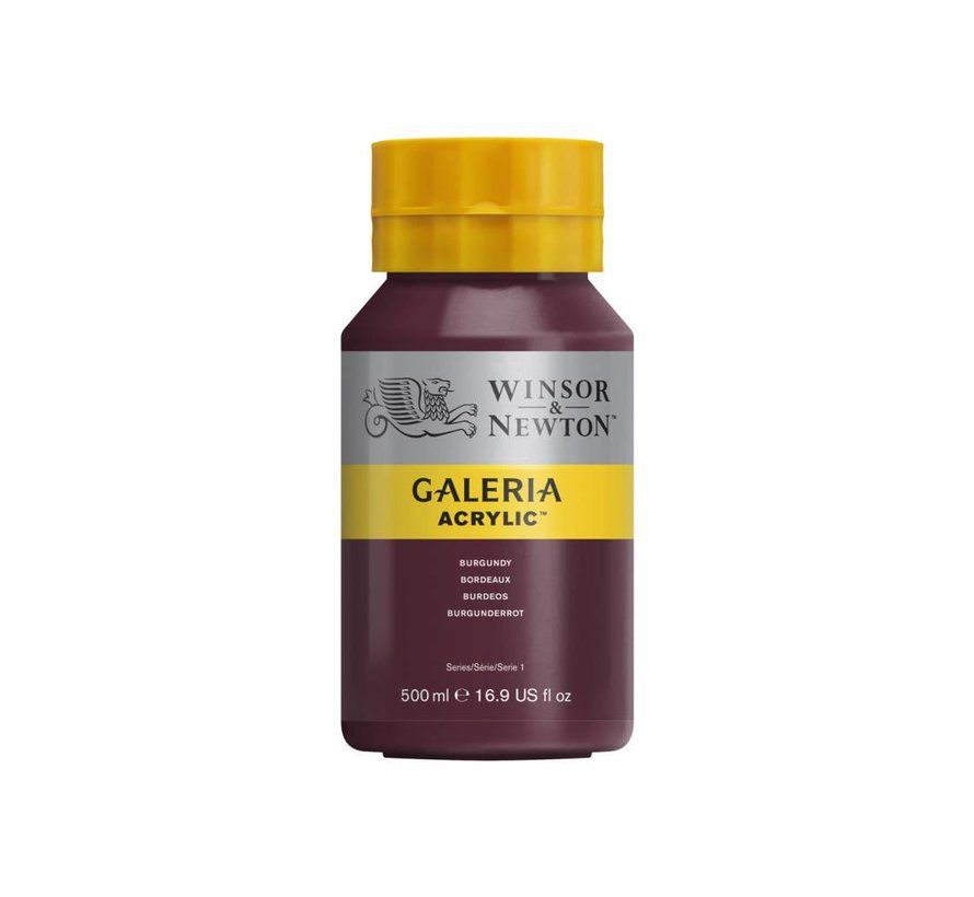 Galeria Acrylverf van Winsor &amp; Newton, 500 ml, Burgundy (075)