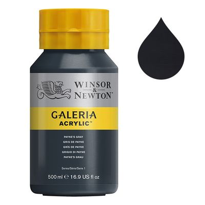 Galeria Acrylverf van Winsor &amp; Newton, 500 ml, Payne&#39;s grey (465)