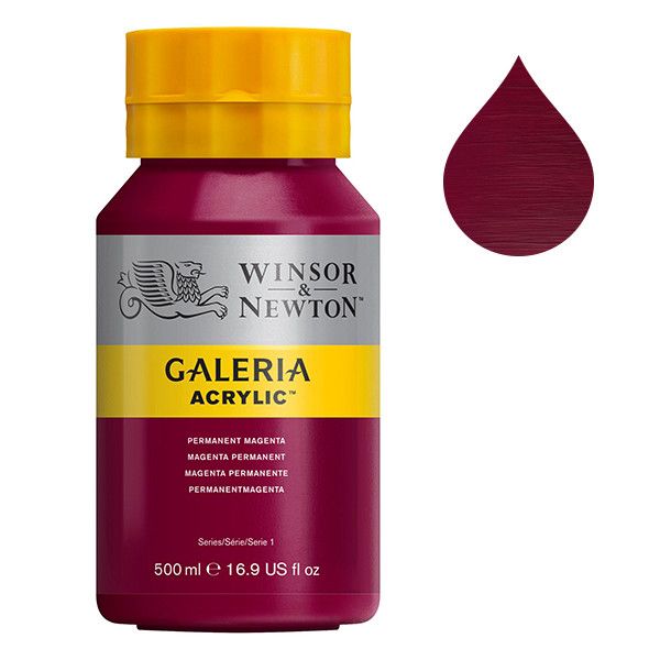Galeria Acrylverf van Winsor &amp; Newton, 500 ml, Permanent magenta (488)