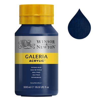 Galeria Acrylverf van Winsor &amp; Newton, 500 ml, Phthalo blue (516)