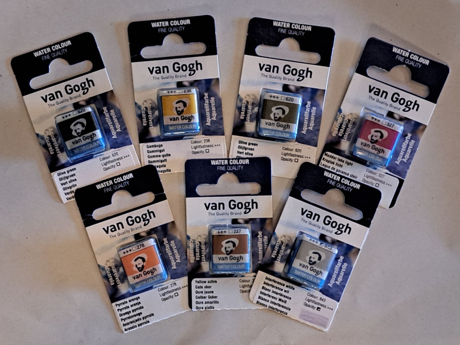 Van Gogh Aquarelverf, Napjes, diverse kleuren