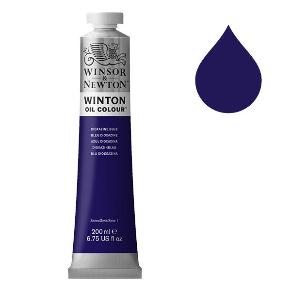 Winton Olieverf van Winsor &amp; Newton, 200 ml, Dioxazine Blue (406)