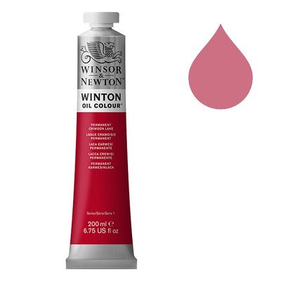 Winton Olieverf van Winsor &amp; Newton, 200 ml, Permanent Crimson Lake (478)