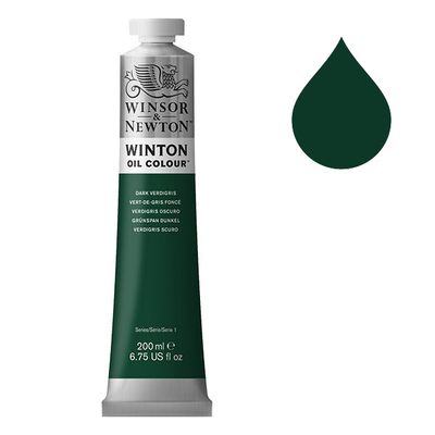 Winton Olieverf van Winsor &amp; Newton, 200 ml, Dark Verdigris (405)