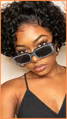 Water Wave Pixie | Human Hair | Transparent Lace Front