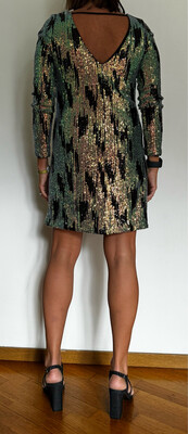 Robe sequins multicolores