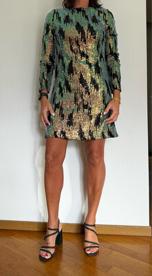Robe sequins multicolores