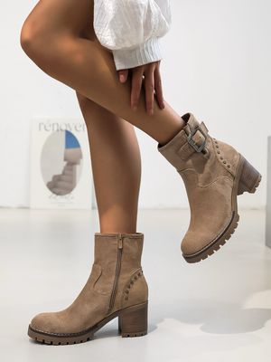 Bottines beige