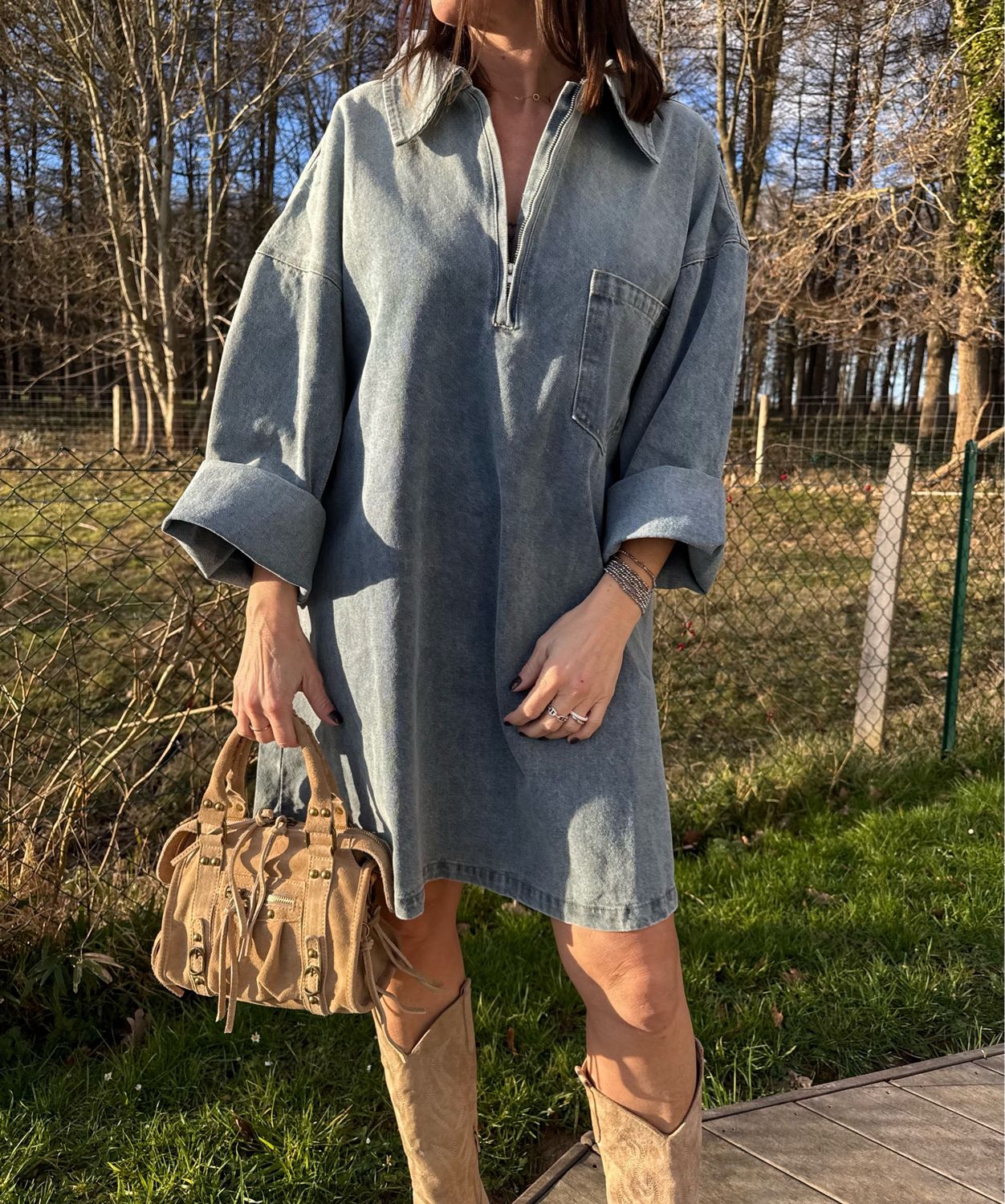 Robe en jeans loose