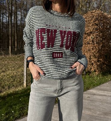 Pull New York rayé